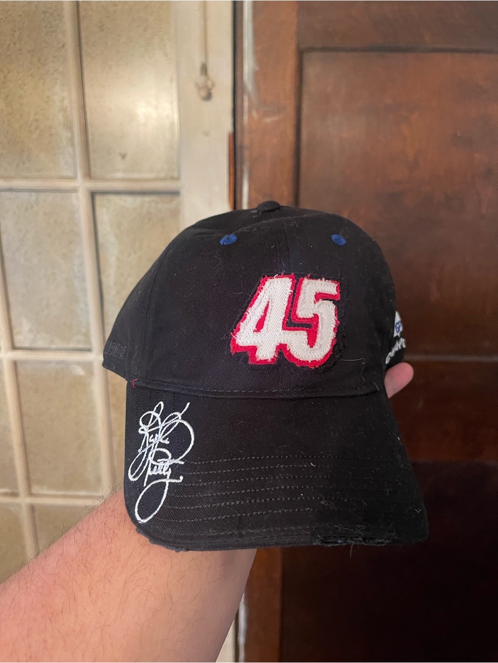 NWT NASCAR Black '45' Embroidered Baseball Cap